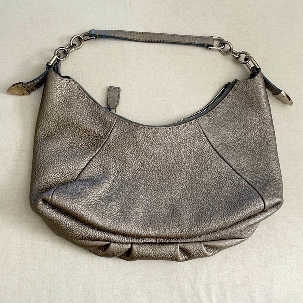 FENDI Metallic Grey Purse